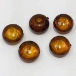 Plastična perla prozirno karamel  10