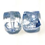 Plastična perla prozirno plava  16