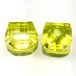 Plastična perla prozirno žuta  24
